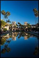 House of Hospitality and Casa de Balboa reflected in lily pond. San Diego, California, USA ( color)