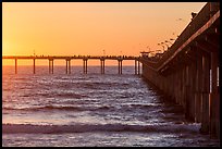 Ocean Beach Pier at sunset. San Diego, California, USA ( color)