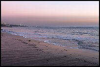 Beach at sunset, Malibu. Los Angeles, California, USA ( color)
