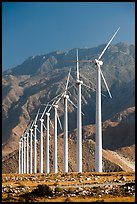 Wind farm and mountains at San Gorgonio Pass. California, USA ( color)