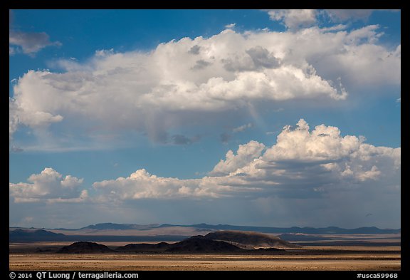 Clouds above desert mountains. California, USA