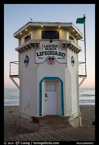 Lifeguard tower. Laguna Beach, Orange County, California, USA