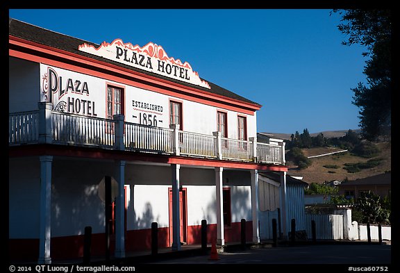 Plaza Hotel. San Juan Bautista, California, USA (color)