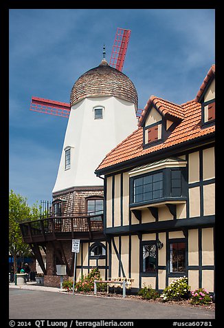 Windmill. Solvang, California, USA (color)