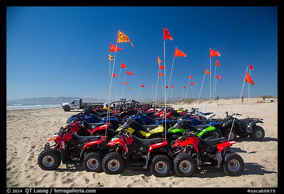 Dune buggies for rent, Pismo Beach, Oceano. California, USA (color)
