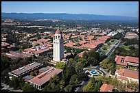 Aerial view of Hoover Tower and campus. Stanford University, California, USA ( color)
