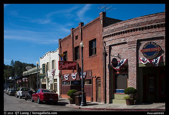 Historic buildings, Auburn. Califoxrnia, USA (color)