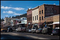 Main street in winter, Truckee. California, USA ( color)