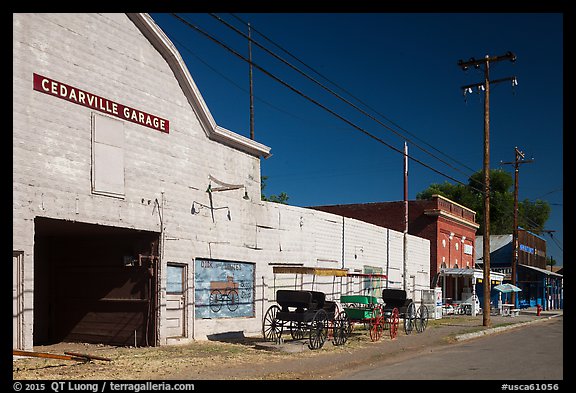 Main street, Cedarville. California, USA (color)