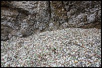 Beach seaglass and rock. Fort Bragg, California, USA ( color)