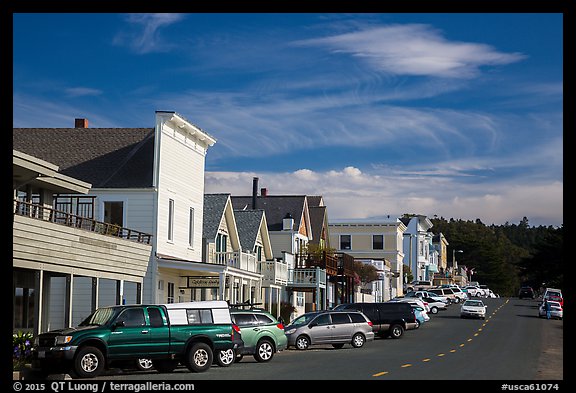 Main Street. Mendocino, California, USA (color)