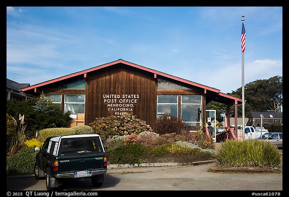 Post Office. Mendocino, California, USA (color)