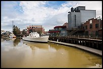 Petaluma River and Petaluma Mill. Petaluma, California, USA ( color)