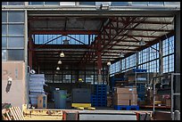 Loading platform and warehouse interior. Berkeley, California, USA ( color)