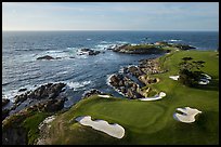 Aerial view of Cypress Point golf course. Pebble Beach, California, USA ( color)