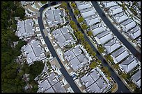 Aerial view of residences after hailstorm. San Jose, California, USA ( color)
