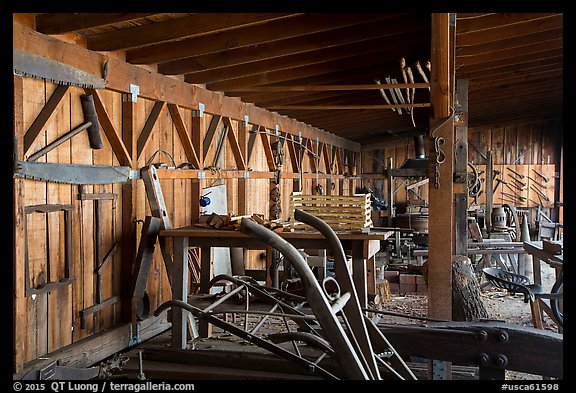 Blacksmith shop and displays. San Juan Bautista, California, USA