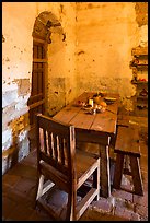 Dining table, Mission San Miguel. California, USA ( color)