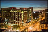Adobe corporate headquarters at dusk. San Jose, California, USA ( color)