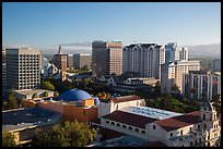 City National Civic, Tech Museum, and city skyline. San Jose, California, USA ( color)