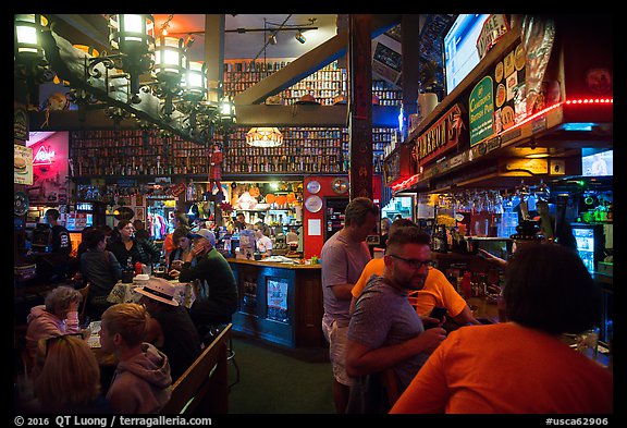 Pub interior. Half Moon Bay, California, USA (color)