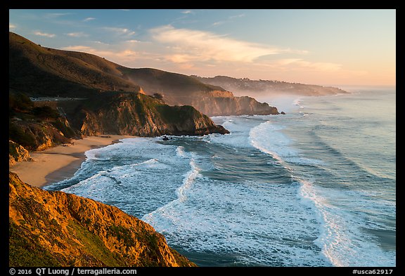 Surf, Grey Whale Cove and Montara. San Mateo County, California, USA (color)