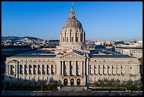 Aerial view of City Hall. San Francisco, California, USA ( color)