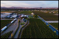 Aerial view of Concannon winery complex. Livermore, California, USA ( color)