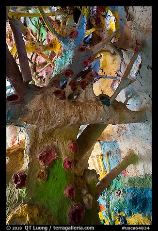 Artificial tree branches inside Salvation Mountain. Nyland, California, USA (color)