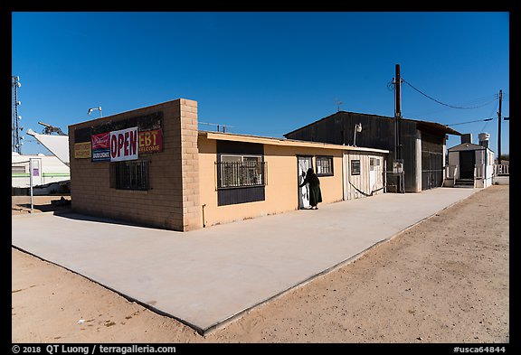 Bombay Beach grocery store. California, USA (color)