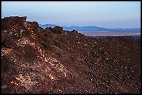 Rim of Amboy Crater at sunset. Mojave Trails National Monument, California, USA ( color)
