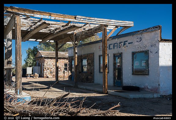 Abandonned building. Mojave Trails National Monument, California, USA