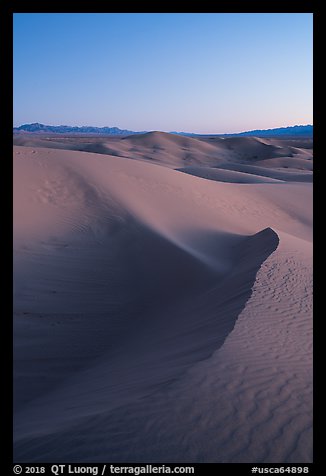 Cadiz Dunes at dusk. Mojave Trails National Monument, California, USA (color)