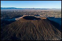 Aerial view of Amboy Crater cinder cone. Mojave Trails National Monument, California, USA ( color)