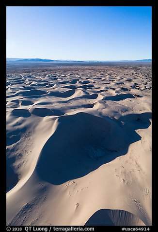 Aerial view of Cadiz dunes and valley. Mojave Trails National Monument, California, USA (color)