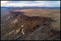Aerial view of Flat Top Mesa. Sand to Snow National Monument, California, USA ( color)