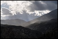 Showers and clouds over Santa Rosa Mountains. Santa Rosa and San Jacinto Mountains National Monument, California, USA ( color)