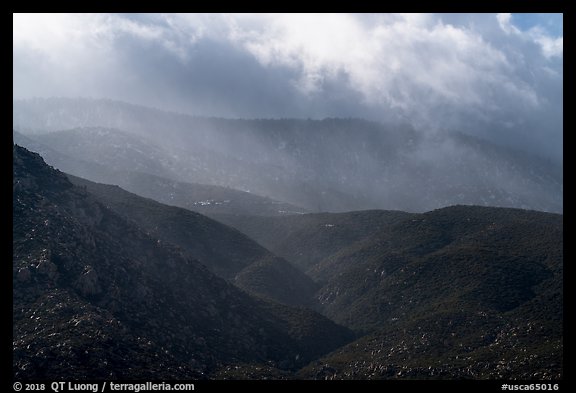 Ridges and clouds, Santa Rosa Mountains. Santa Rosa and San Jacinto Mountains National Monument, California, USA (color)