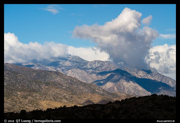 San Jacinto Mountains from high in the south. Santa Rosa and San Jacinto Mountains National Monument, California, USA