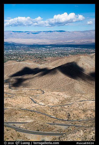 Highway 74 and Coachella Valley. Santa Rosa and San Jacinto Mountains National Monument, California, USA