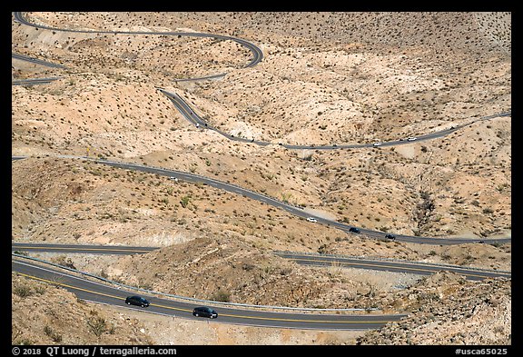 Highway 74 switchbacks. Santa Rosa and San Jacinto Mountains National Monument, California, USA (color)
