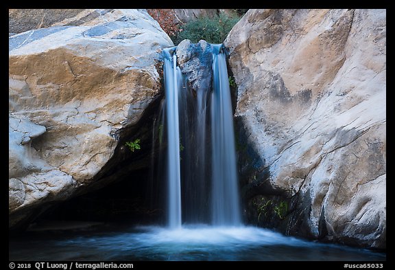 Five-foot waterfall, Tahquitz Canyon, Palm Springs. Santa Rosa and San Jacinto Mountains National Monument, California, USA