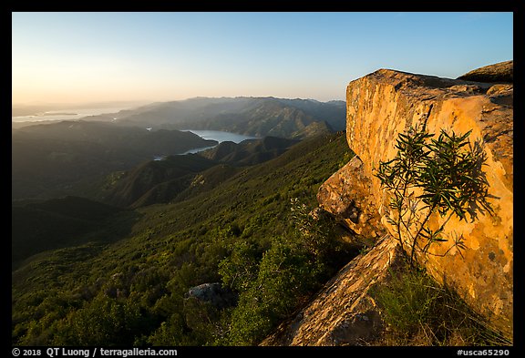 Annies Rock and Markley Canyon at sunset. Berryessa Snow Mountain National Monument, California, USA
