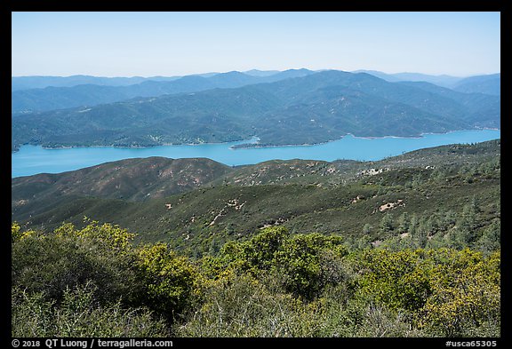 Indian Springs Reservoir from Walker Ridge. Berryessa Snow Mountain National Monument, California, USA (color)