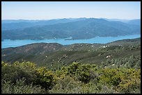 Indian Springs Reservoir from Walker Ridge. Berryessa Snow Mountain National Monument, California, USA ( color)