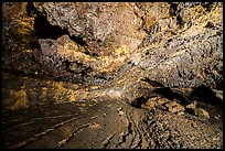 Golden Dome Cave Lava tube. Lava Beds National Monument, California, USA ( color)