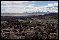 Basaltic pahoehoe lava plain. Mojave Trails National Monument, California, USA ( color)