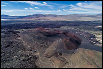 Aerial view of Pisgah Crater and lava flow. Mojave Trails National Monument, California, USA ( color)