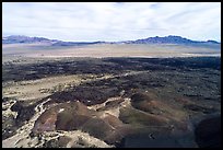 Aerial view of Lavic Lake volcanic field. Mojave Trails National Monument, California, USA ( color)
