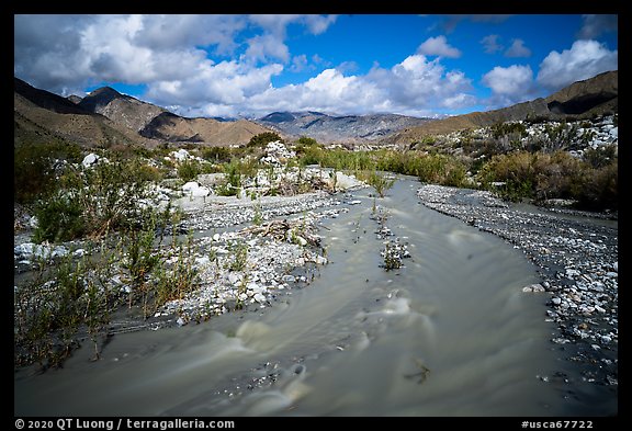 Whitewater River, Whitewater Preserve. Sand to Snow National Monument, California, USA (color)